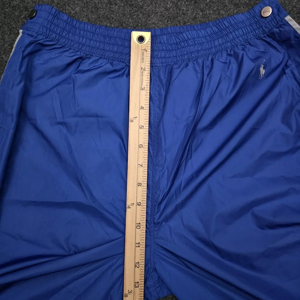 Polo Ralph Lauren Mens XL Blue Tear Away Track Sweat Pants Windbreaker‎ Logo NEW